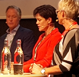 Fredrik Wirdenius, carola Lavén och Marie Cronström diskuterade trender inom kontorshyresmarknaden.